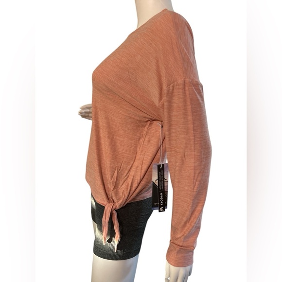 KYODAN Long Sleeve Side Tie
Moss Jersey Top Color — Coral Almond Heather - Picture 5 of 7